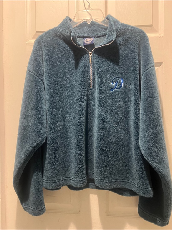 Dodgers Stadium Gear Tops - Dodgers Stadium Gear Cozy Blue Quarter-Zip Fleece Pullover - Women